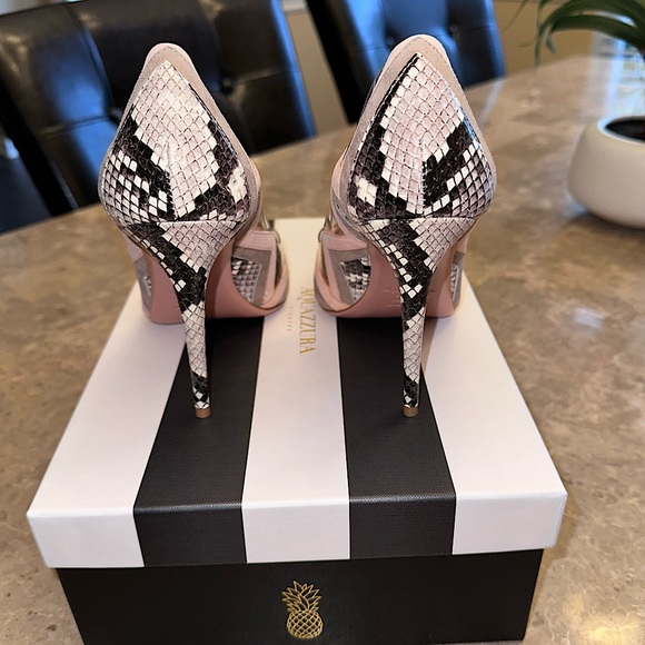 Aquazzura Frankie pump 105mm snake/suede/pvc size 38 - Picture 11 of 12